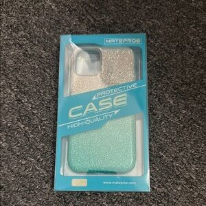 Mateprox Glitter Protective iPhone 11 Pro Case - Silver and Blue